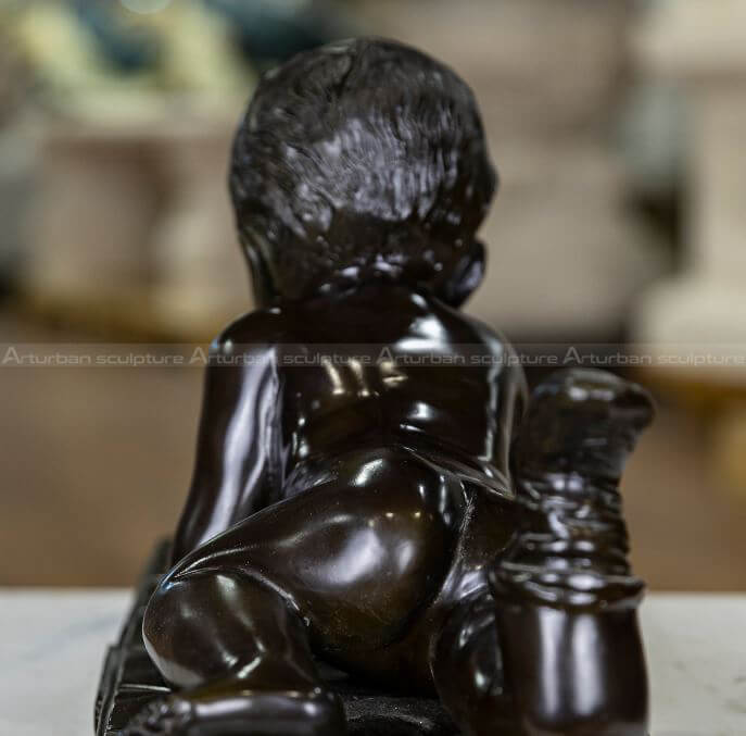 bronze baby statue