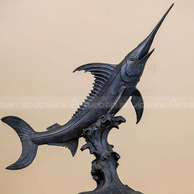 bronze marlin sculpture