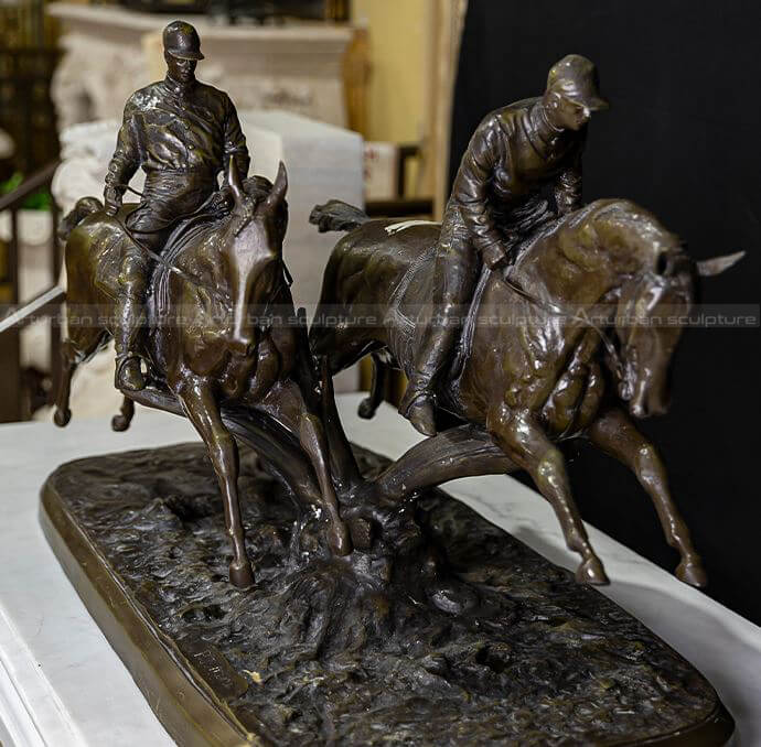 horse and rider sculpture