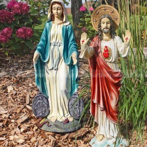 jesus and mary statue