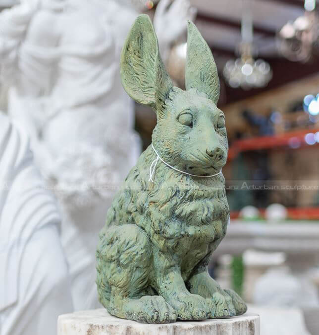 brass rabbit sculpture