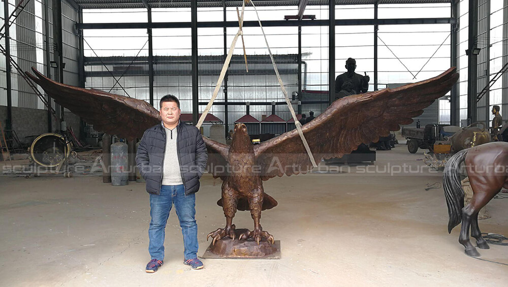 Large Brass Eagle Statue