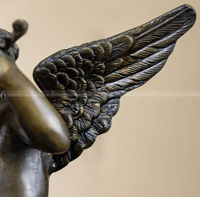 bronze cherub statue