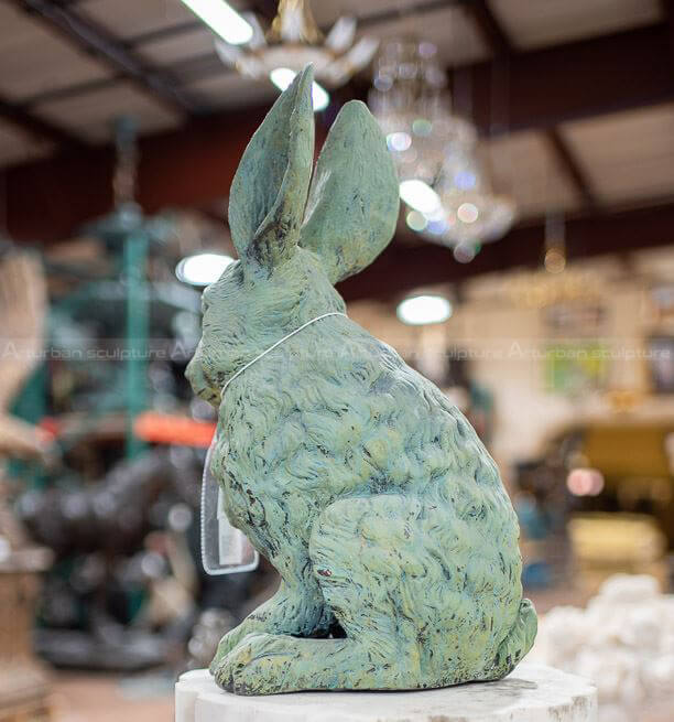 brass rabbit sculpture