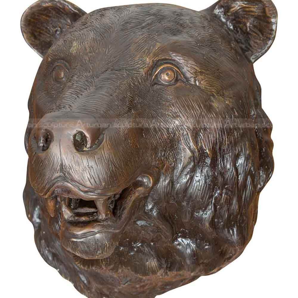 Bear Face Sculpture