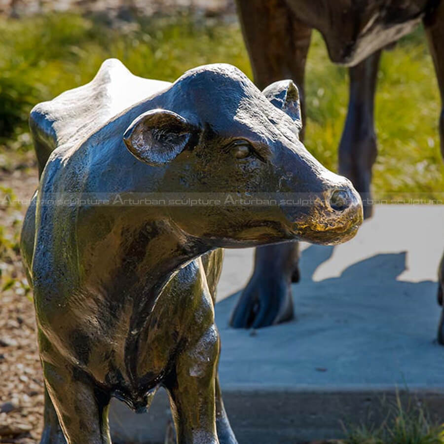 bronze calf sculpture