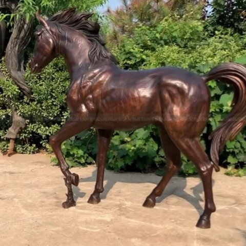 bronze stallion statue