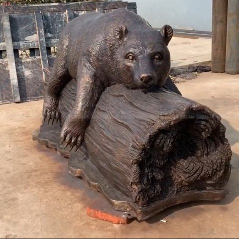 black bear garden decor