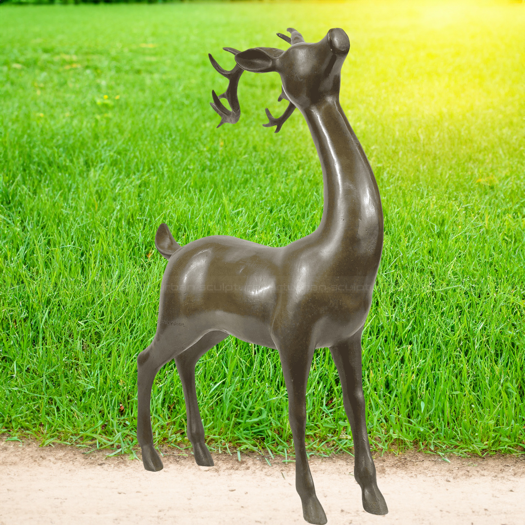 abstract deer sculpture