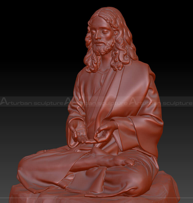 statue of jesus clay mold