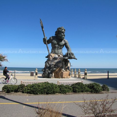 bronze neptune statue