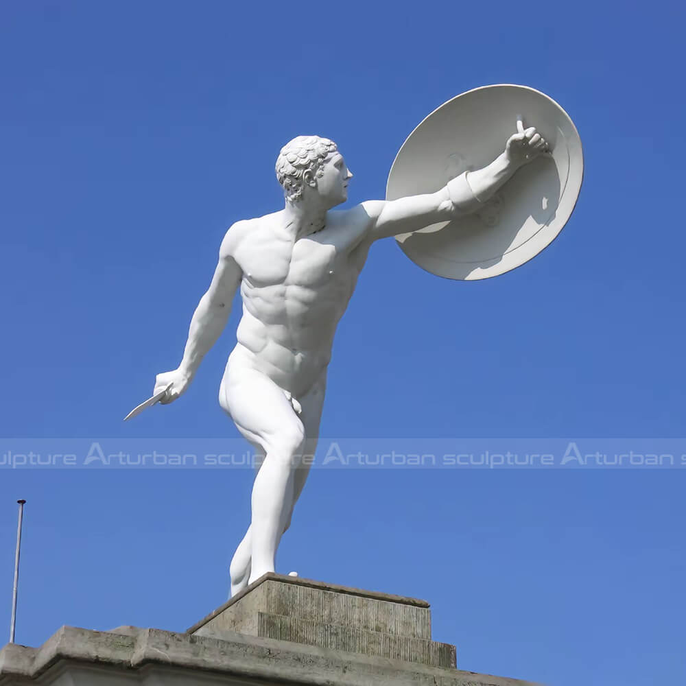 Sculpture of Man Throwing Discus