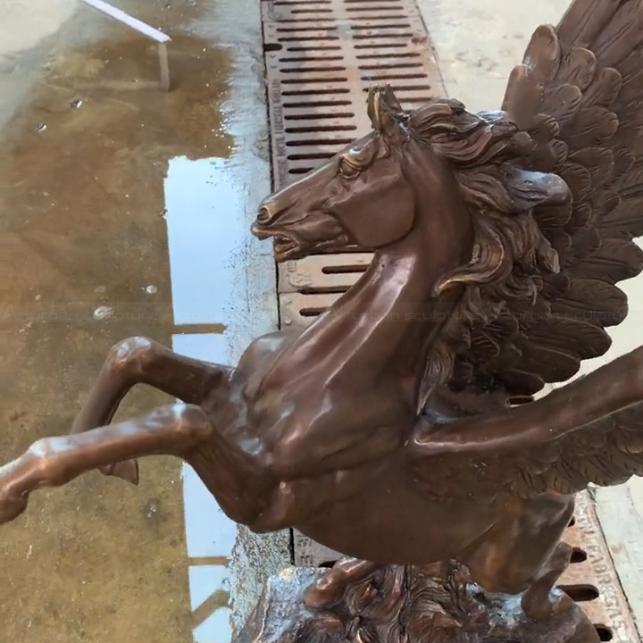 bronze pegasus statue