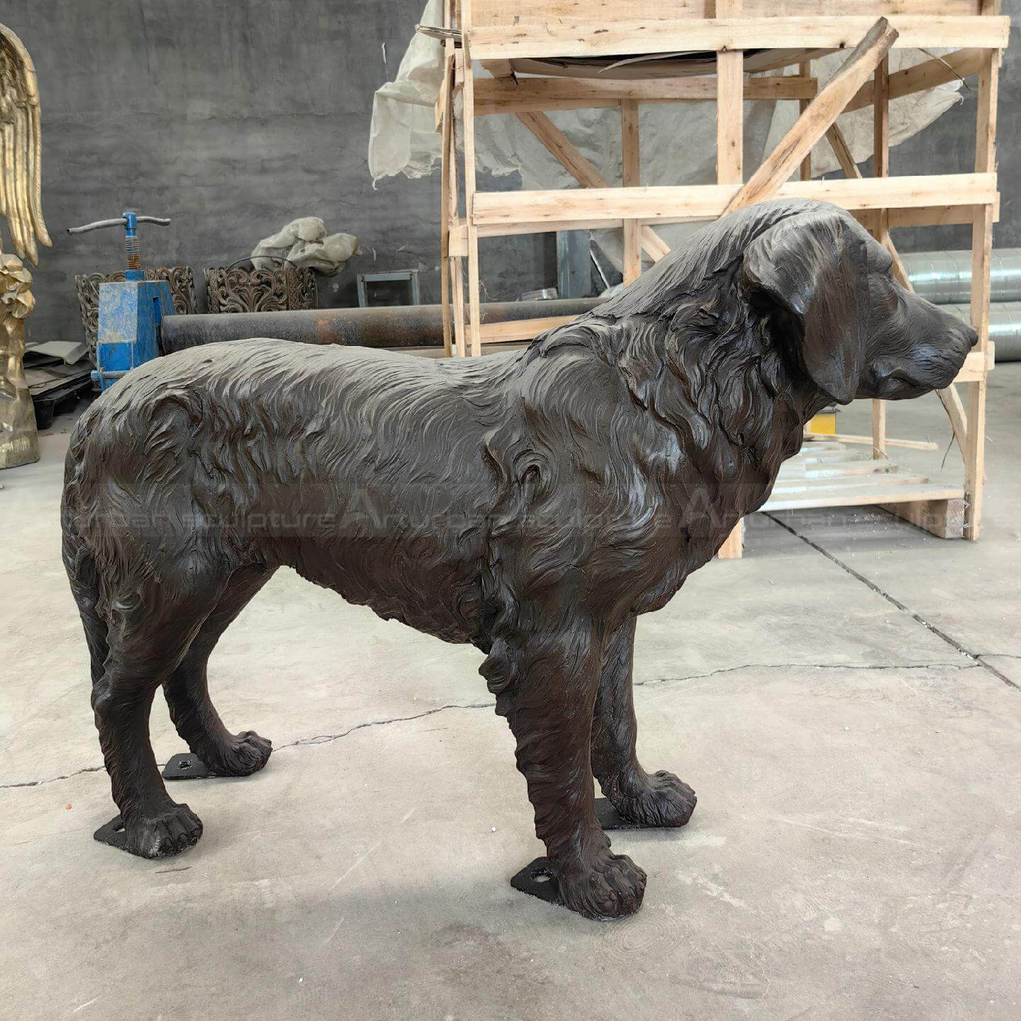 bronze dog figurine