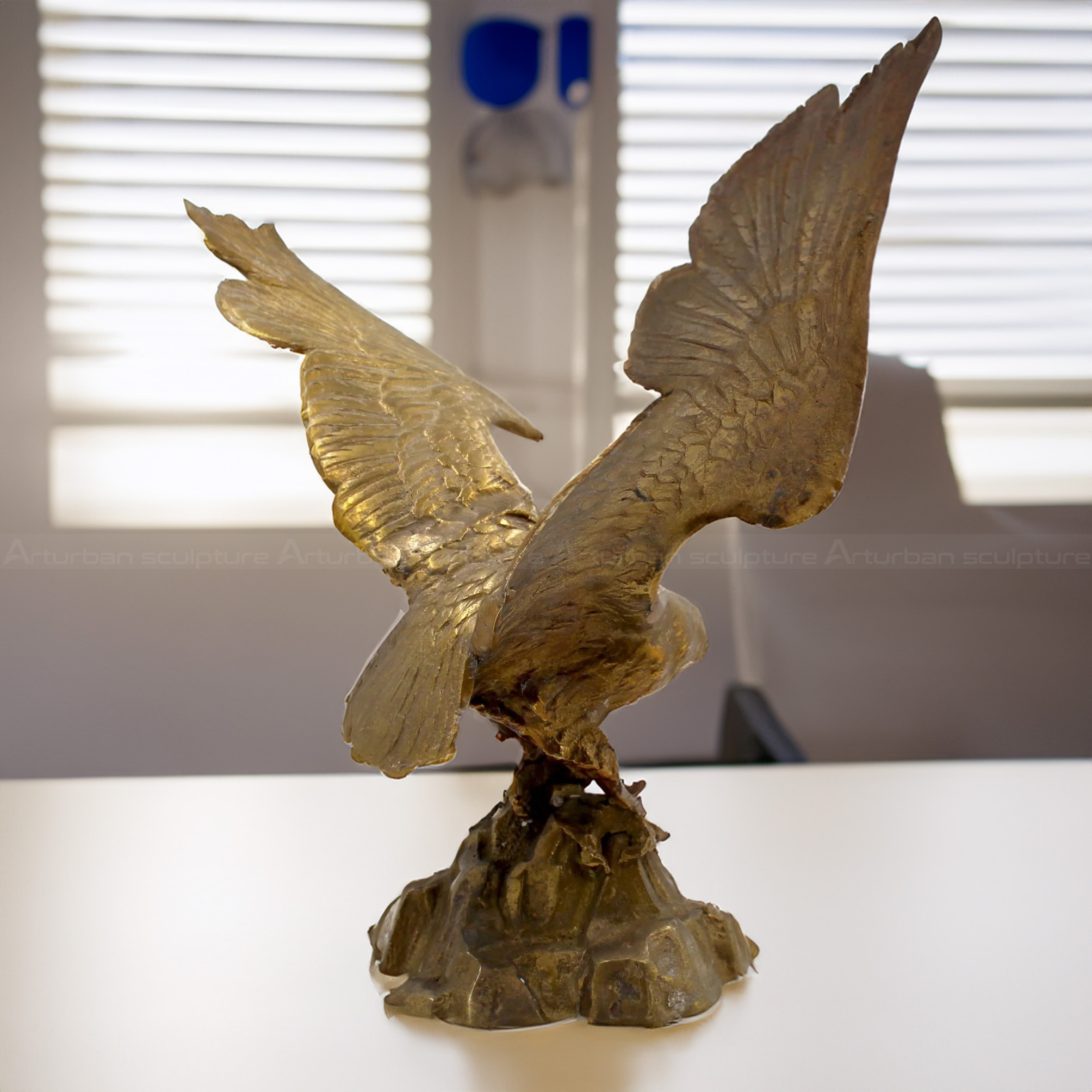 Brass Eagle Sculpture