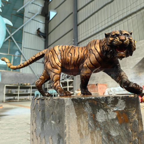 Bronze Tiger Sculpture