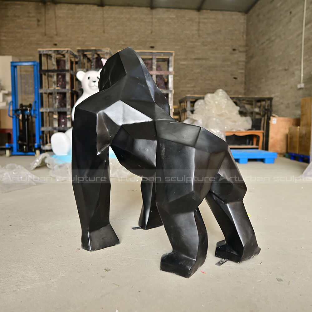 Geometric Gorilla Statue
