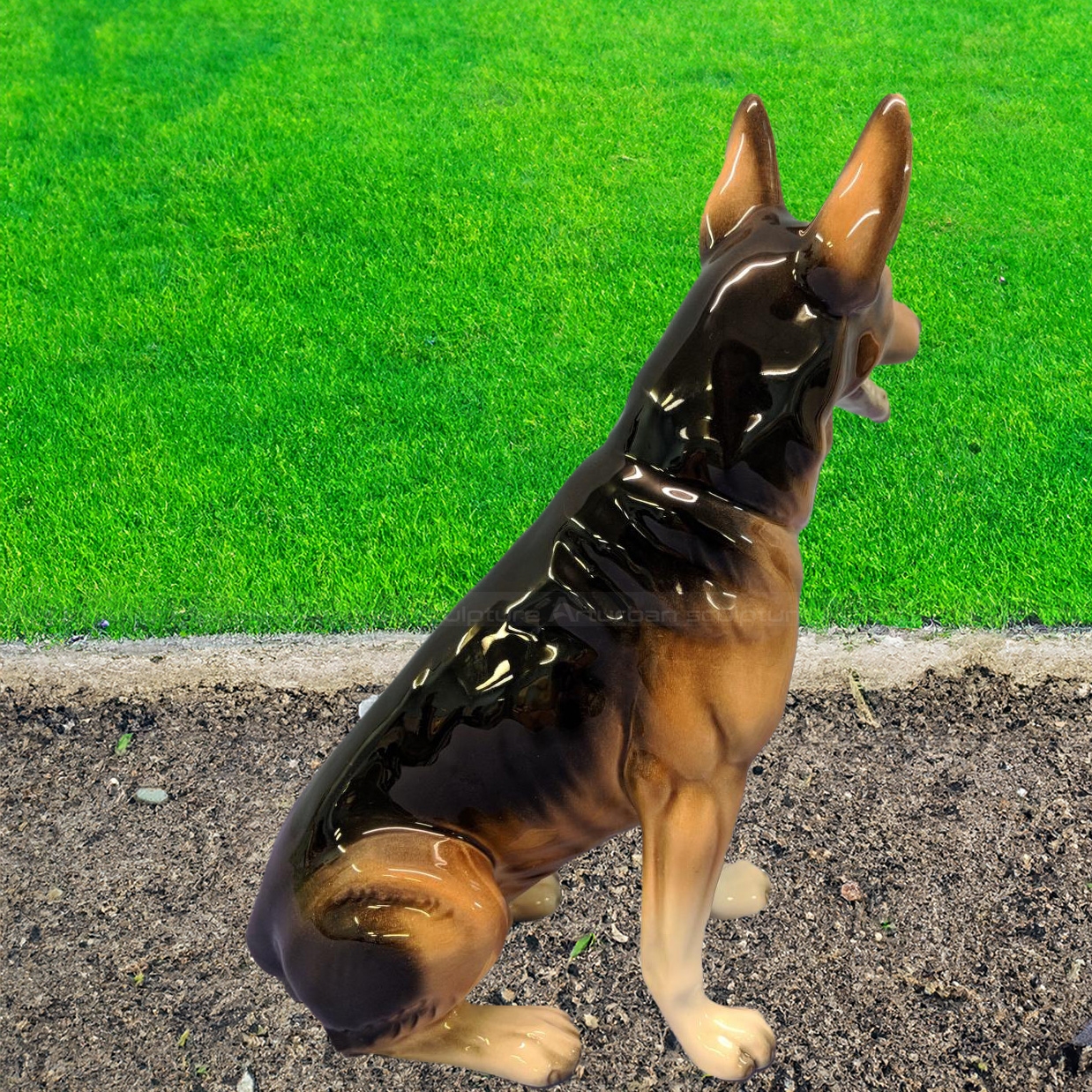 German Shepherd Sculpture