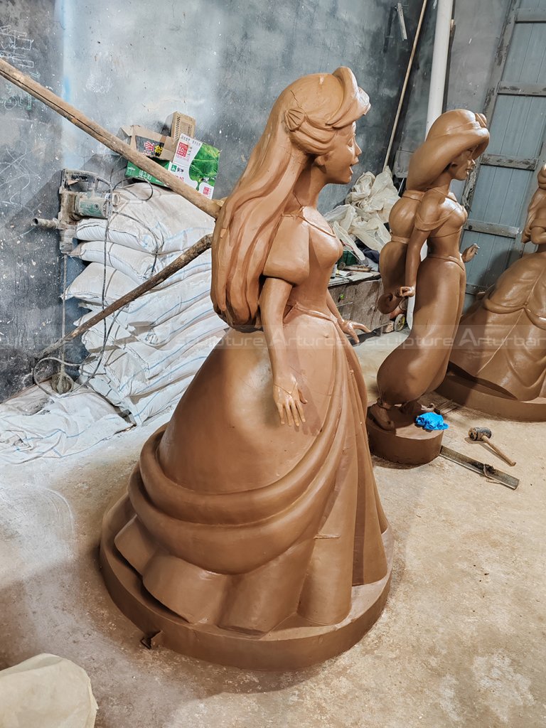 ariel disney statue clay mold