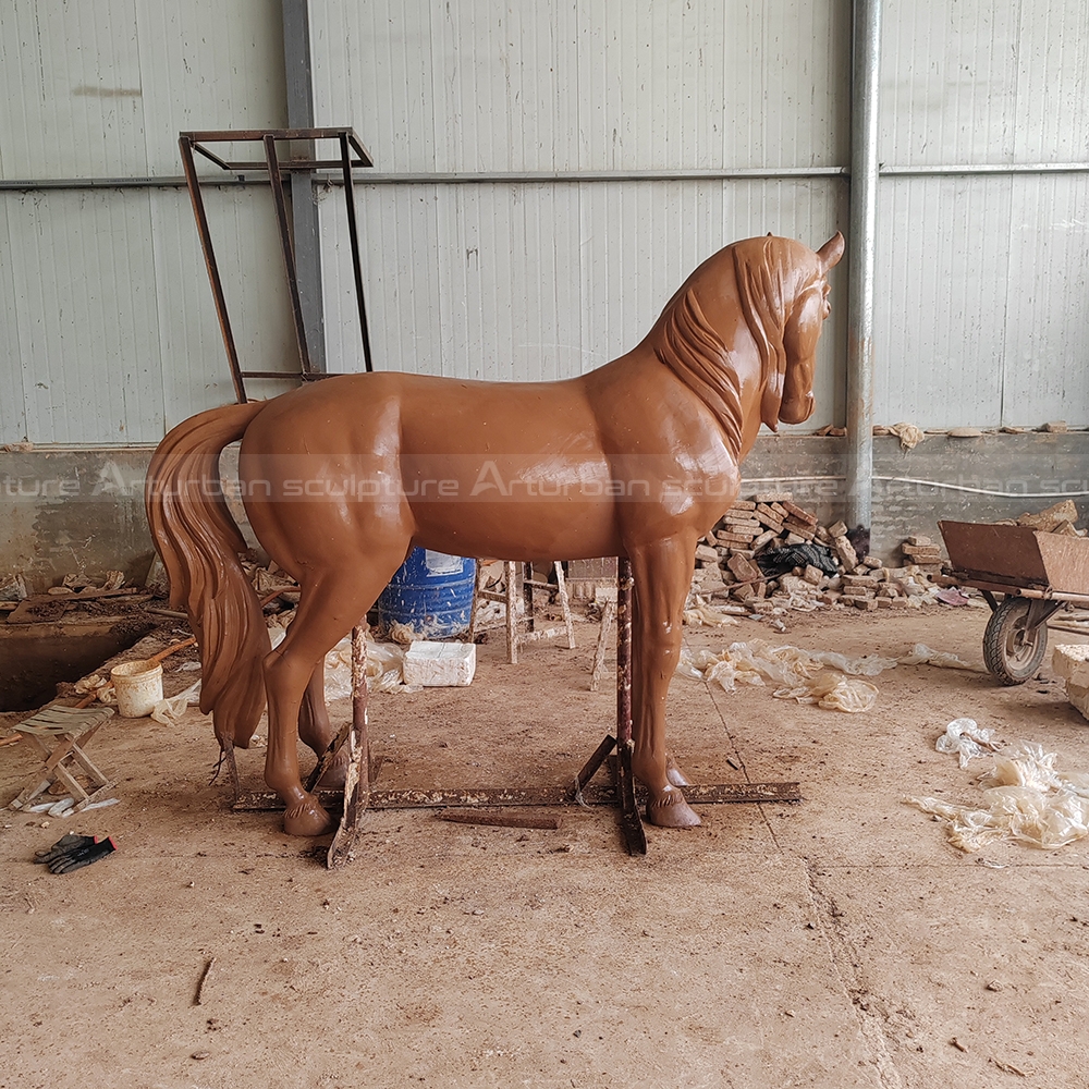 iron horse sculpture clay mold