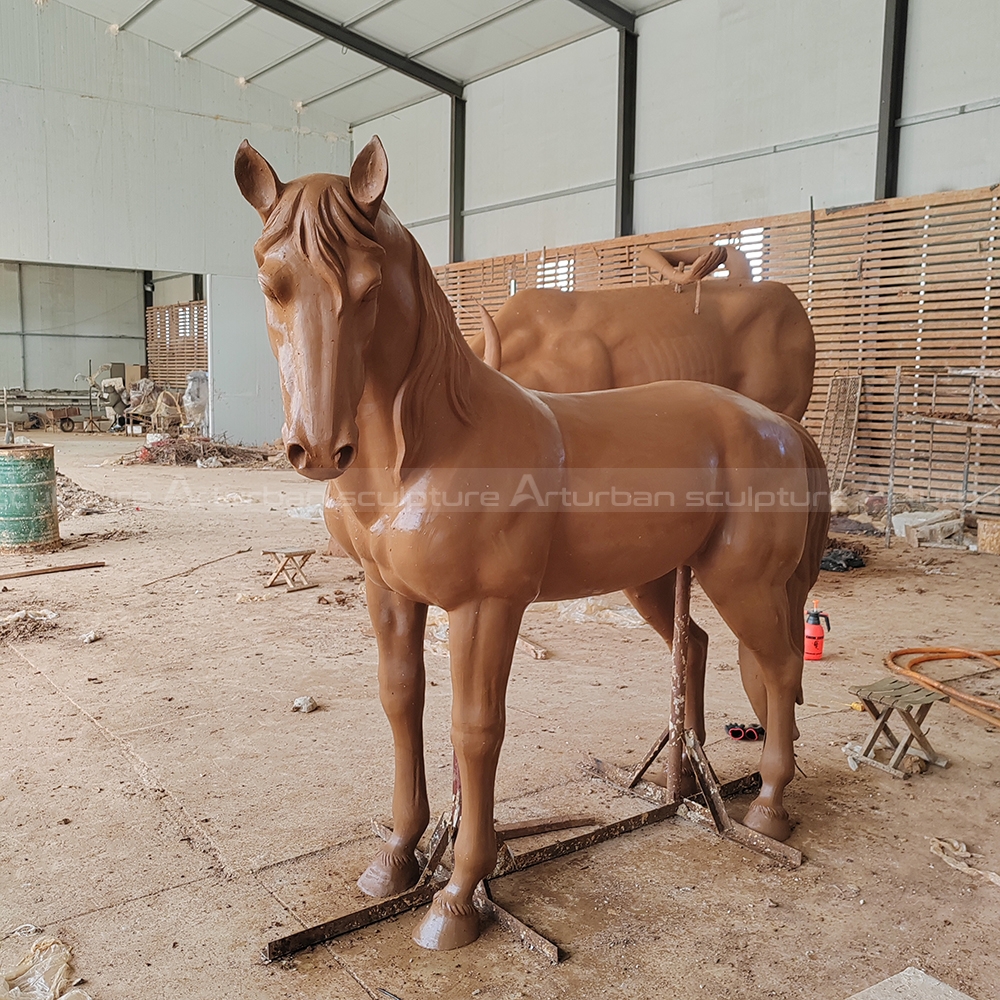 iron horse sculpture clay mold