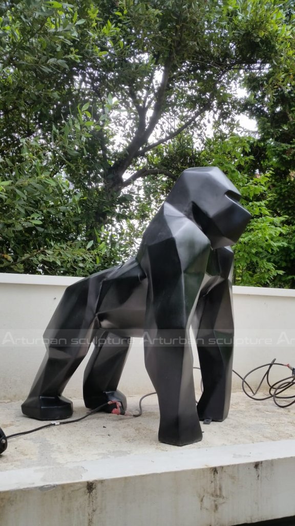 Stainless steel Geometric Gorilla Statue