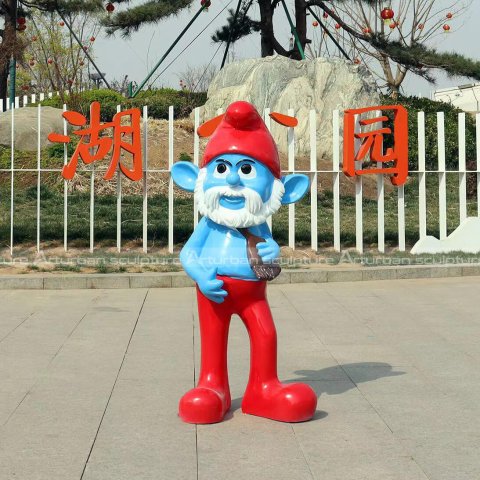 smurf garden statue