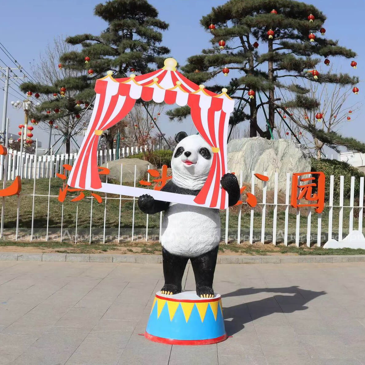 panda outdoor sculpture