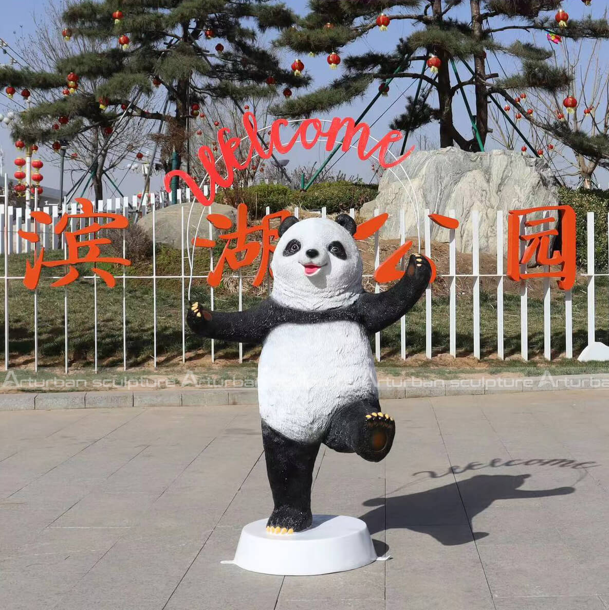 panda outdoor statue