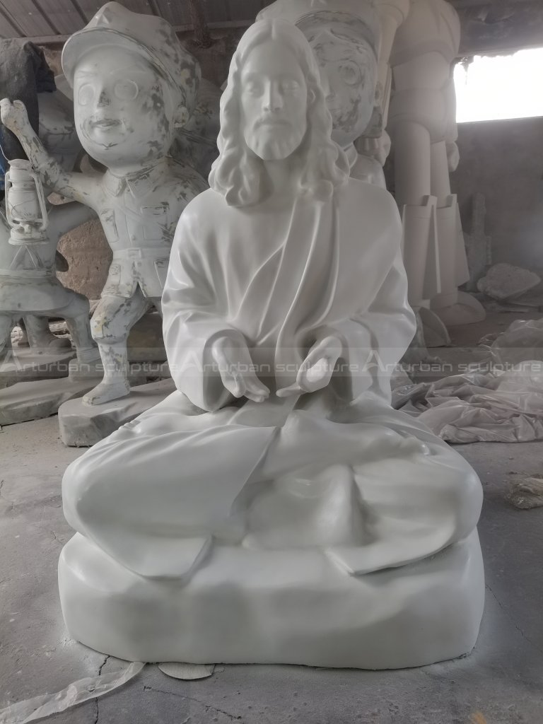 meditating jesus statue