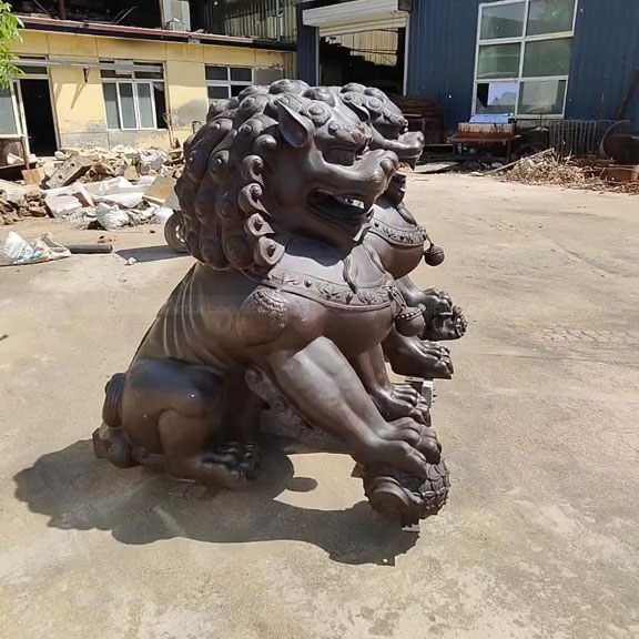 Bronze Foo Dog Statue