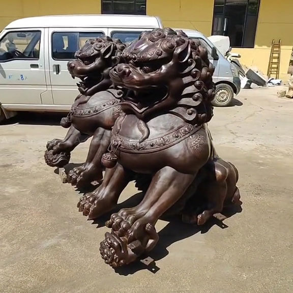 Bronze Foo Dog Statue