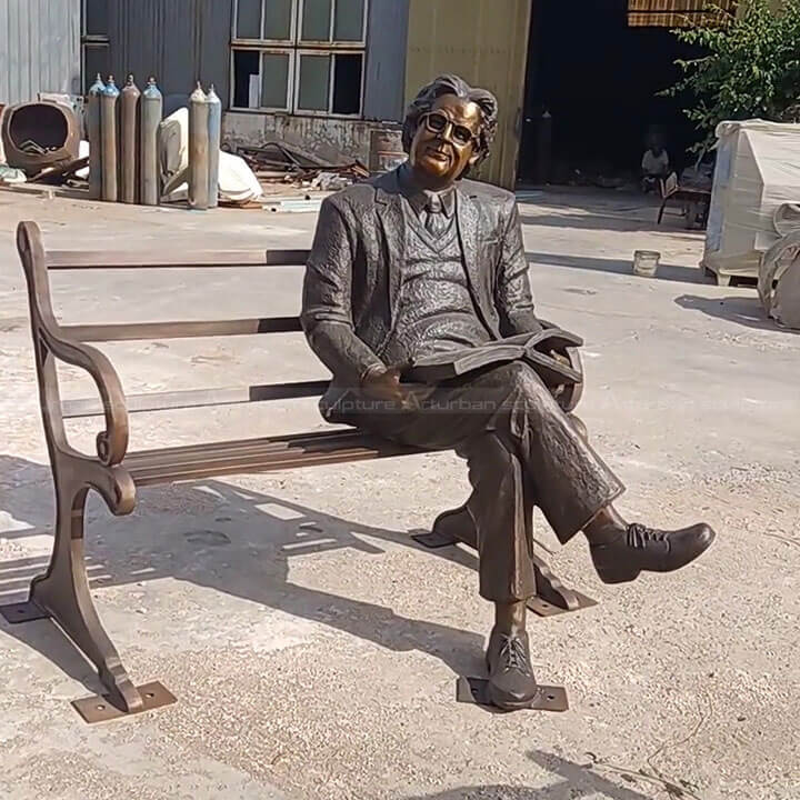 Garden Ornament Man on Bench