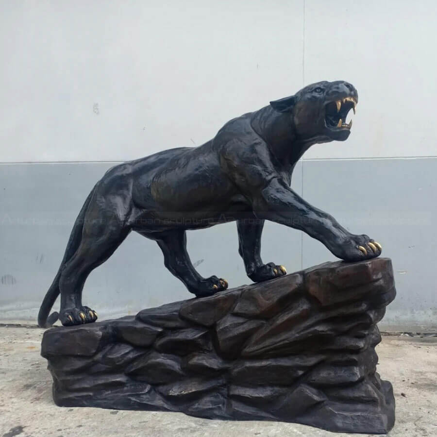 large black panther sculpture