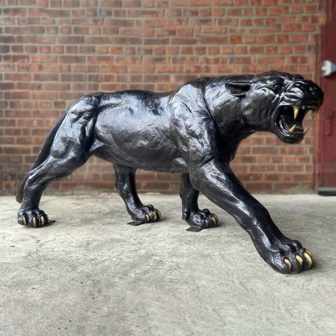 large black panther sculpture