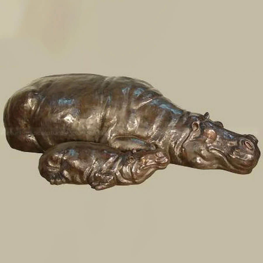 brass rhino statue