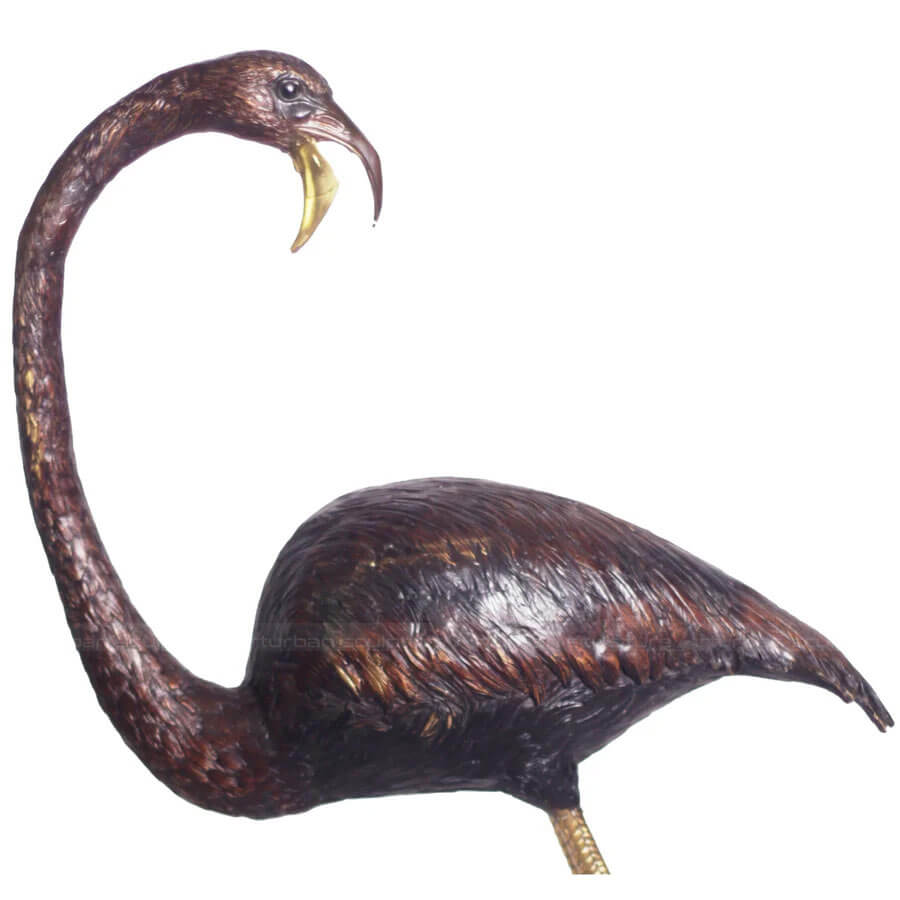 Bronze Flamingo Statue