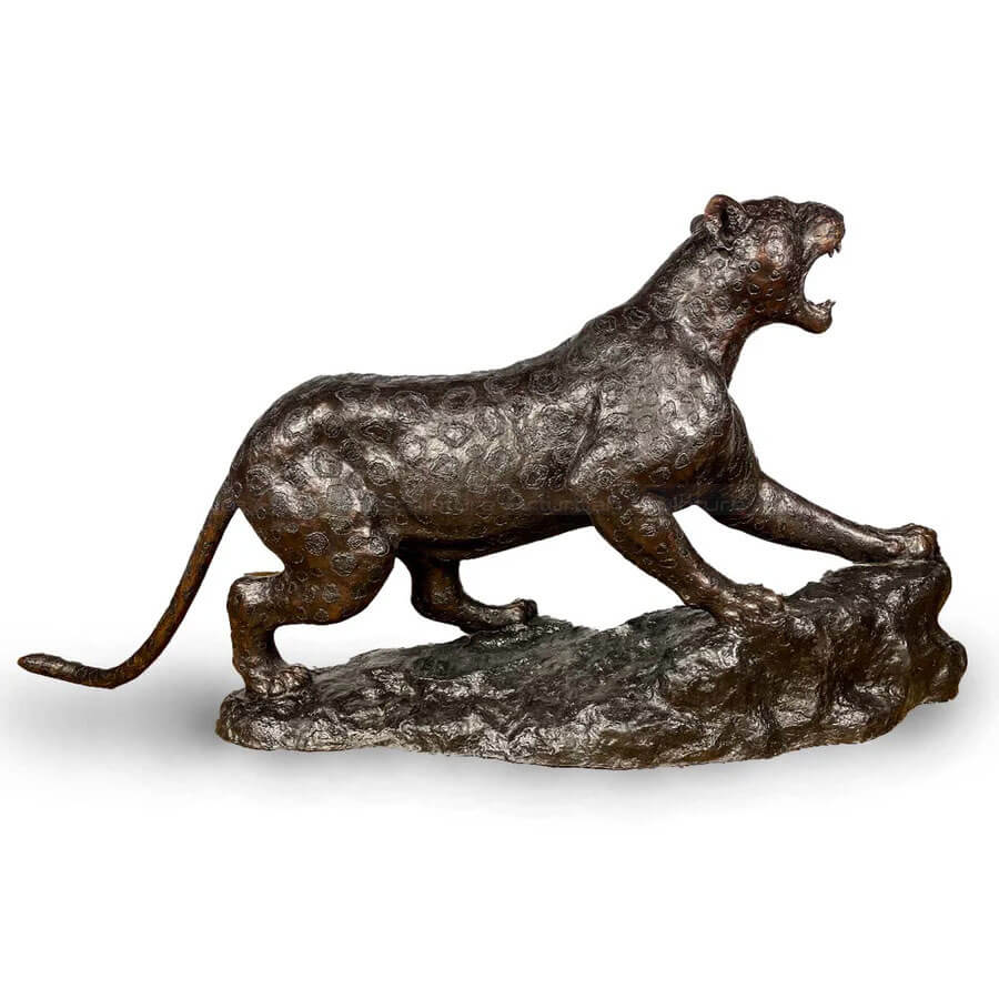 Bronze Panther Sculpture