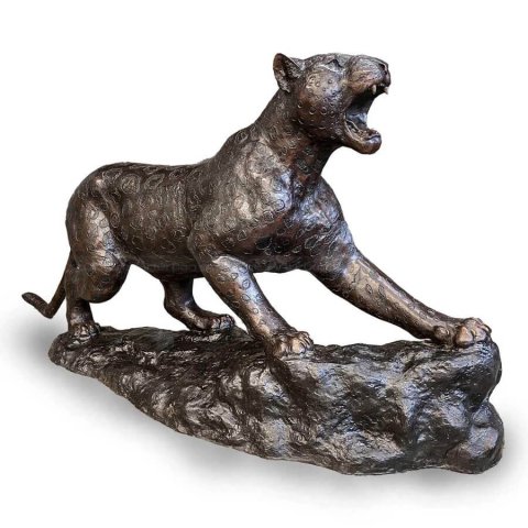 Bronze Panther Sculpture