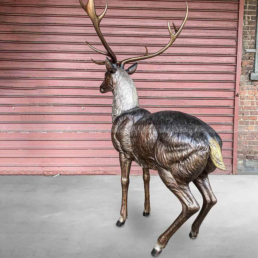 Bronze Reindeer Sculpture