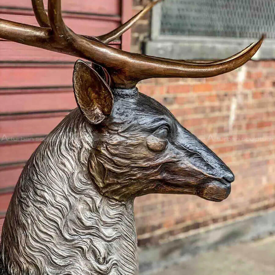 Bronze Reindeer Sculpture