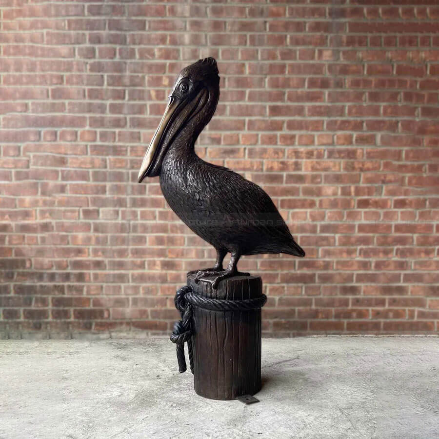 Carved Pelican Statue