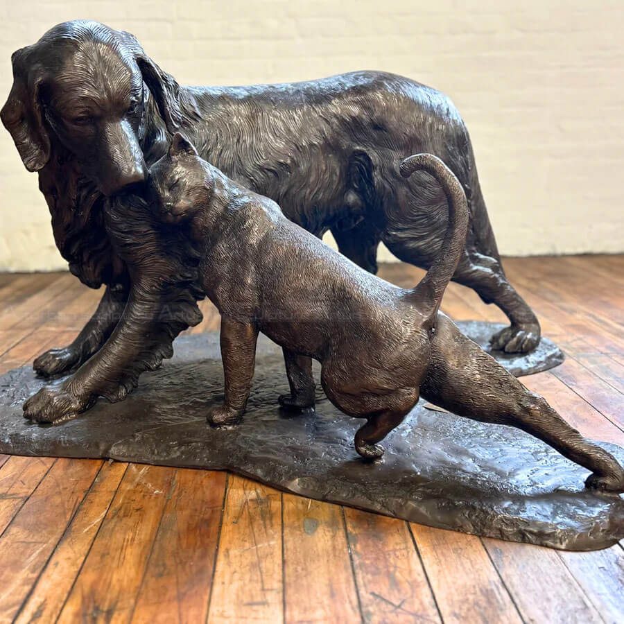 Cat and Dog Statues