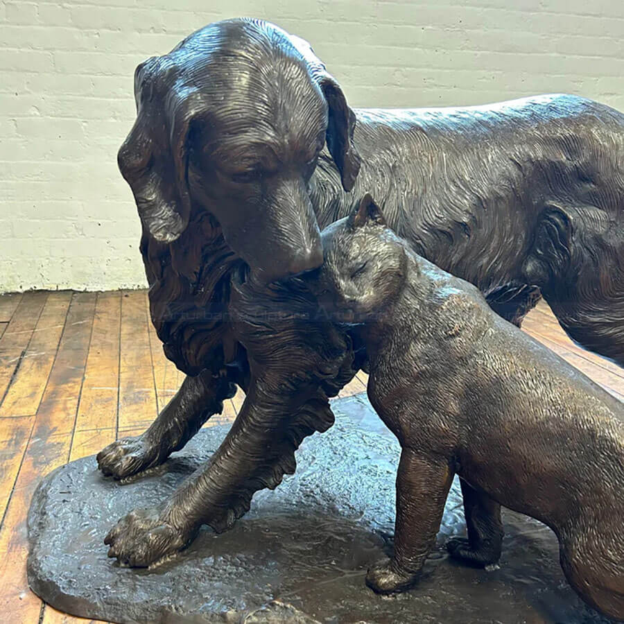 Cat and Dog Statue