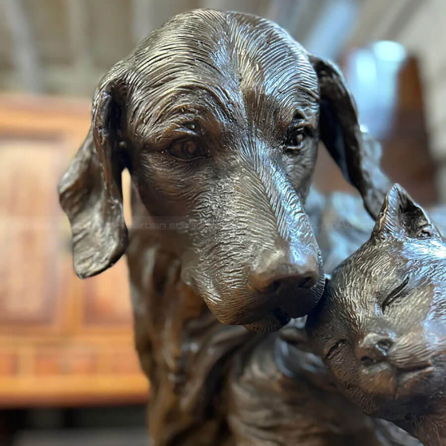 Cat and Dog Statues