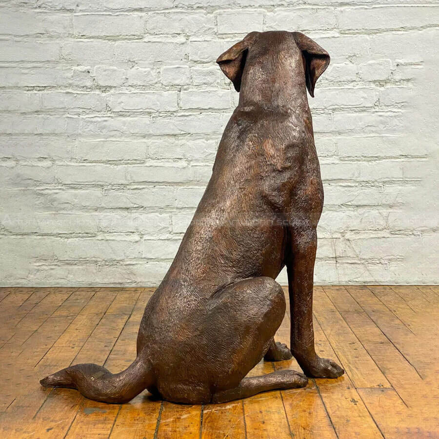 Chocolate Lab Statue