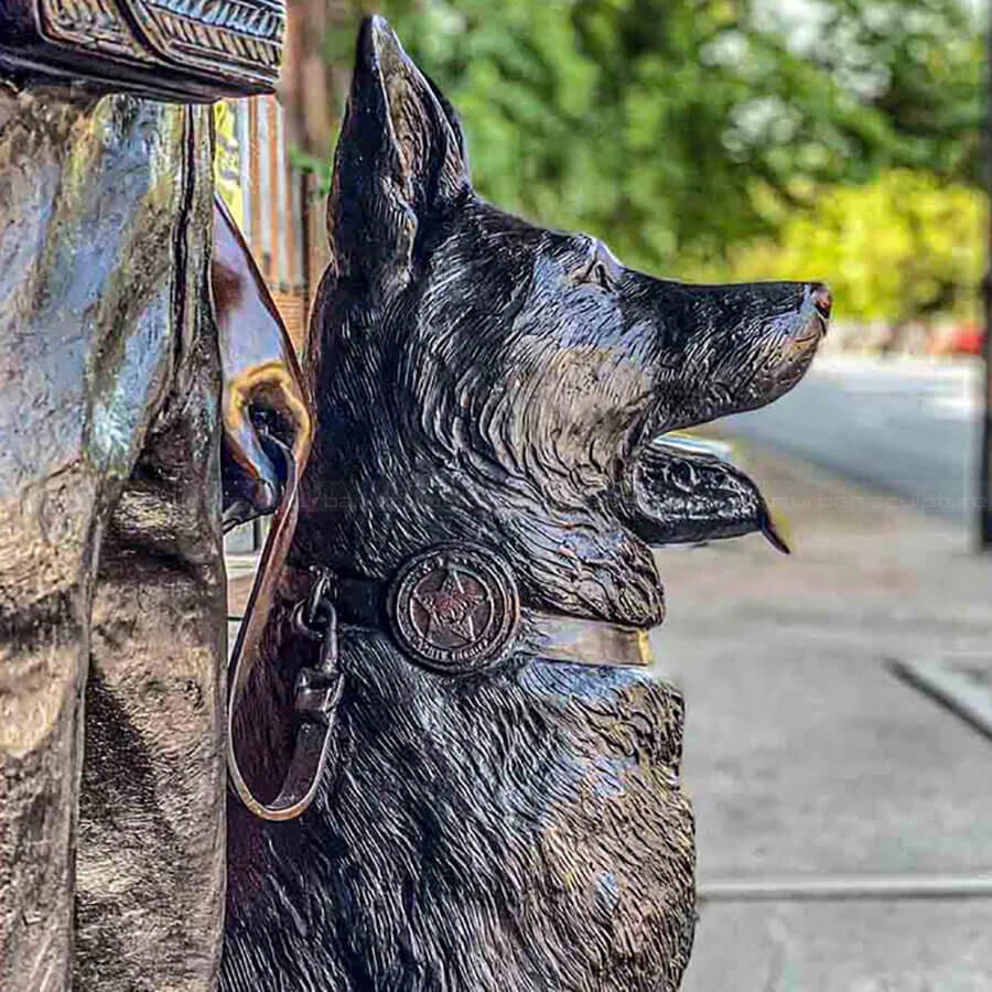 German Shepherd Bronze Sculpture