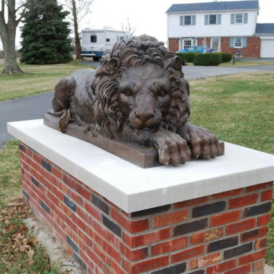 Lion Statue Front Yard