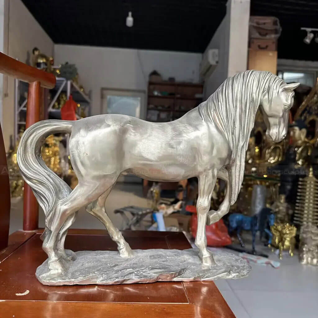 Silver Horse Figurine