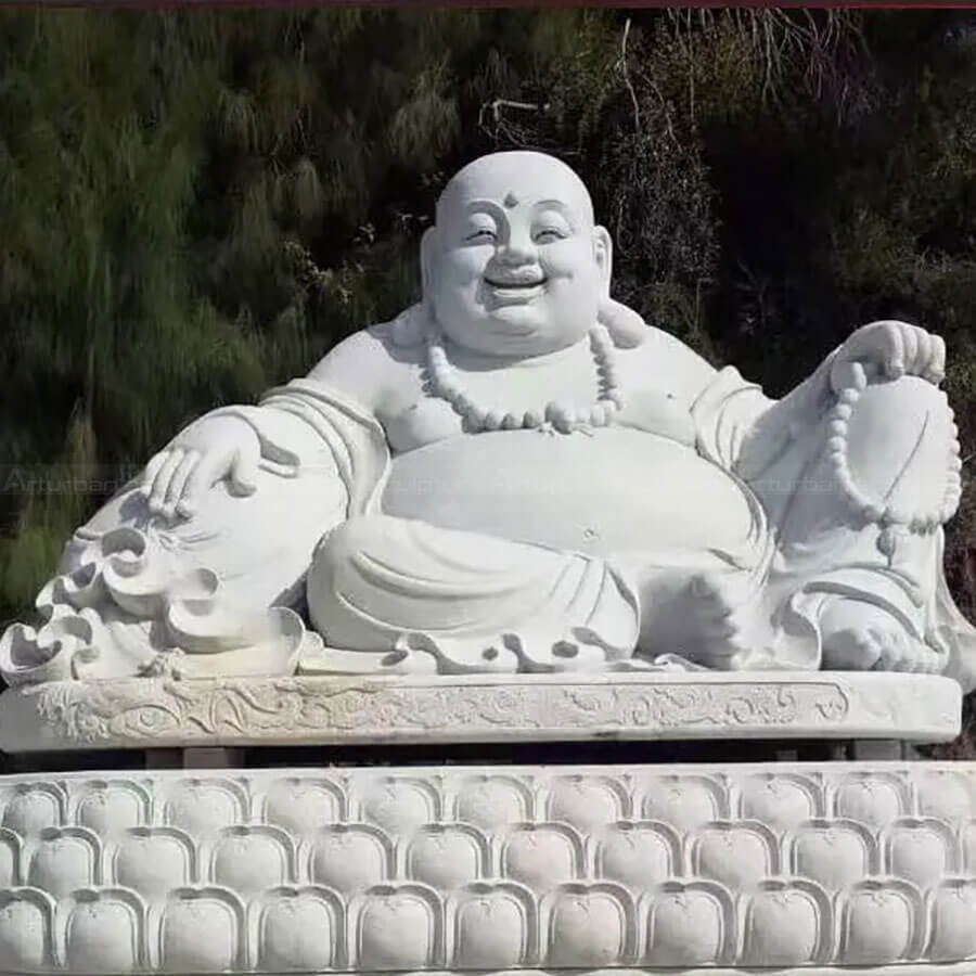 Smiling Buddha Garden Statue